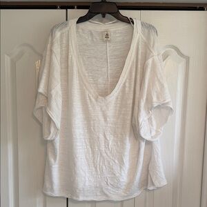 Free people White V-Neck Women's Top